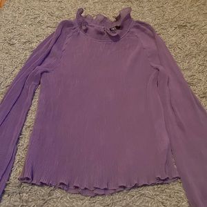 Lillac Chiffon High neck collar blouse